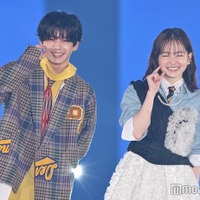 なにわ男子・長尾謙杜＆山田杏奈がペアランウェイ 映画「恋に至る病」SPステージで“おもちポーズ”【ガルアワ2025AW】 画像
