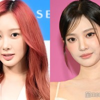 aespaジゼル＆ニンニン、キャミ姿2ショットに反響「可愛い」「ずっと見てられる」 画像