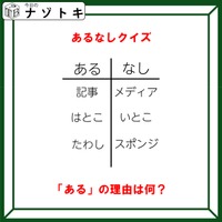 あるなしクイズです！「記事にあってメディアにない。はとこにあっていとこにはない」あるの共通点はなんでしょう【難易度LV２.・甘口】 画像