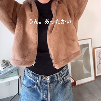 大人のふわふわアウター。今季のねらい目は【GU】ファーブルゾン！着心地とトレンド感が嬉しい 【40代の毎日コーデ】 画像