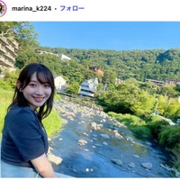 元AKB48小林茉里奈アナ、サッカー選手夫＆0歳息子との3ショット公開「鼻がそっくり」「美男美女」と反響 画像