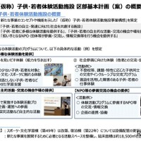 東京都、子供・若者体験活動施設区部基本計画（案）への意見募集 画像