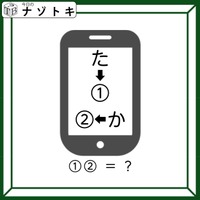 クイズです！「文字が矢印の方向で、どう変化する？」このイラストはスマートフォンです【難易度LV３.・中辛】 画像
