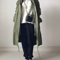 【ユニクロ】ボアスウェットがやっぱり暖かい×ミリタリーコートでこなれ感たっぷりの大人カジュアルに【40代の毎日コーデ】 画像