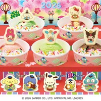 サーティワン、サンリオキャラ勢揃いの「ひなだんかざり」初のシナモロール＆ウサハナ加わり賑やかに 画像