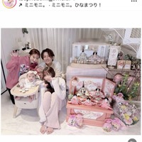辻希美、雛祭りに“18歳差”長女・希空＆次女を家族でお祝い「夢は初節句」 画像
