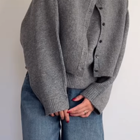 【GU】セットアップで賢く着回す。身長を問わずに決まるグレー×デニムのこなれ技【40代の毎日コーデ】 画像