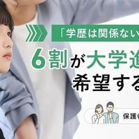 子供に望む学歴「大卒」6割…8割が自分と同等かそれ以上 画像