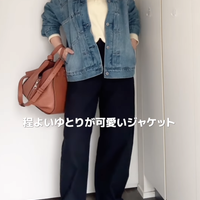 【ユニクロ】Gジャンは使い倒すこと必至！ゆるっと羽織るだけでこなれる秘訣はサイズ選び【40代の毎日コーデ】 画像