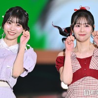 超ときめき宣伝部・坂井仁香＆僕が見たかった青空・金澤亜美、猫ポーズで沸かす 頬シールで可愛さ全開【ガルアワ2026SS】 画像