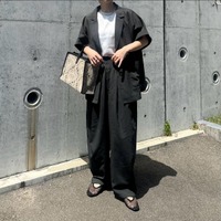 こなれ感たっぷり。夏の【黒セットアップ】で作るハンサムスタイル【40代の毎日コーデ】 画像