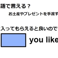 英語で「気に入ってもらえたらよいのですが」は何て言う？ 画像