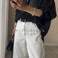 黒なのに軽い。【GU】シアーシャツで魅せる、スタイリッシュな夏のモノトーン【40代の毎日コーデ】 画像