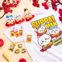 Tシャツ、ホログラムステッカーほか 「ちいかわ×スッパイマン」コラボグッズ8月7日より発売 画像