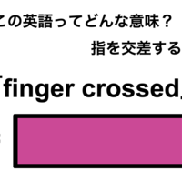 この英語ってどんな意味？「finger crossed」 画像