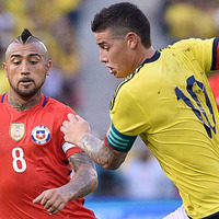 ビダル、W杯で日本代表と対戦するハメスを応援する 画像