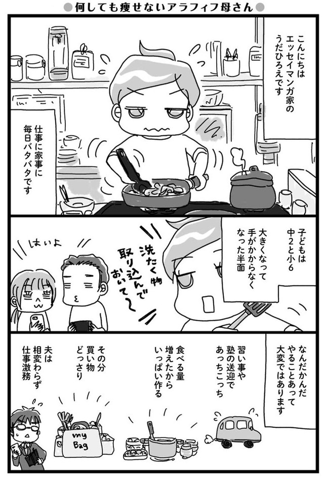 挑戦マンガ アラフィフ母さんが3か月で7痩せた!